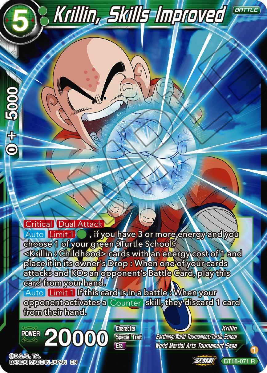 Krillin, Skills Improved (BT18-071) [Dawn of the Z-Legends] | Cracking-Singles