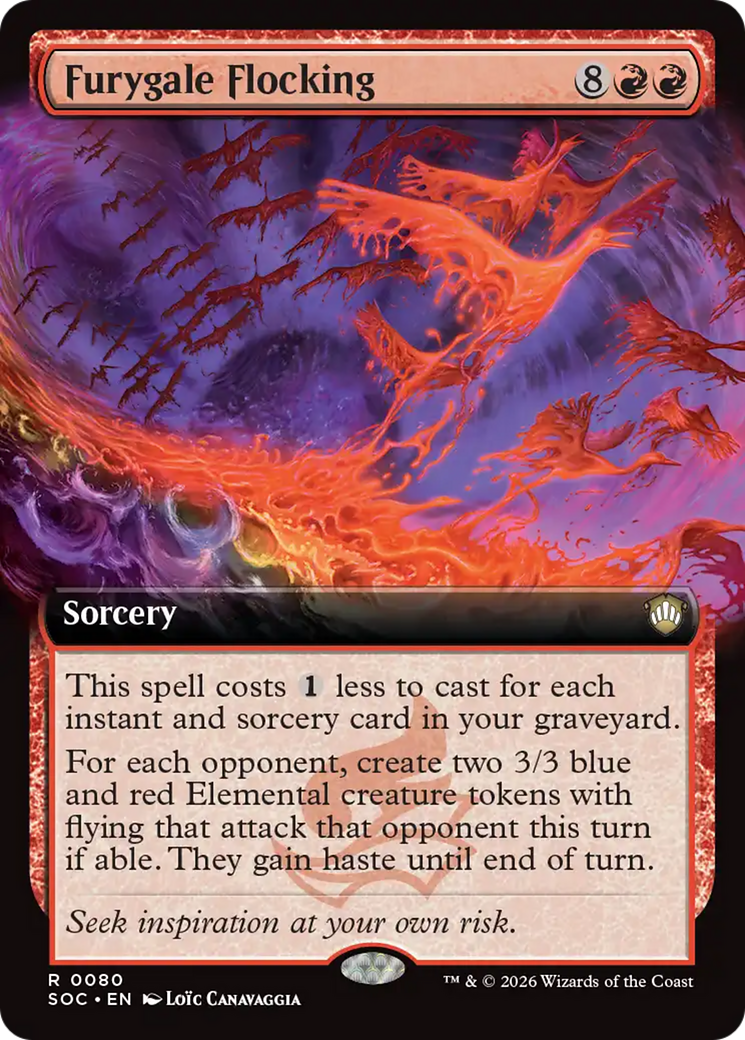 Furygale Flocking (Extended Art) [Secrets of Strixhaven Commander] | Cracking-Singles