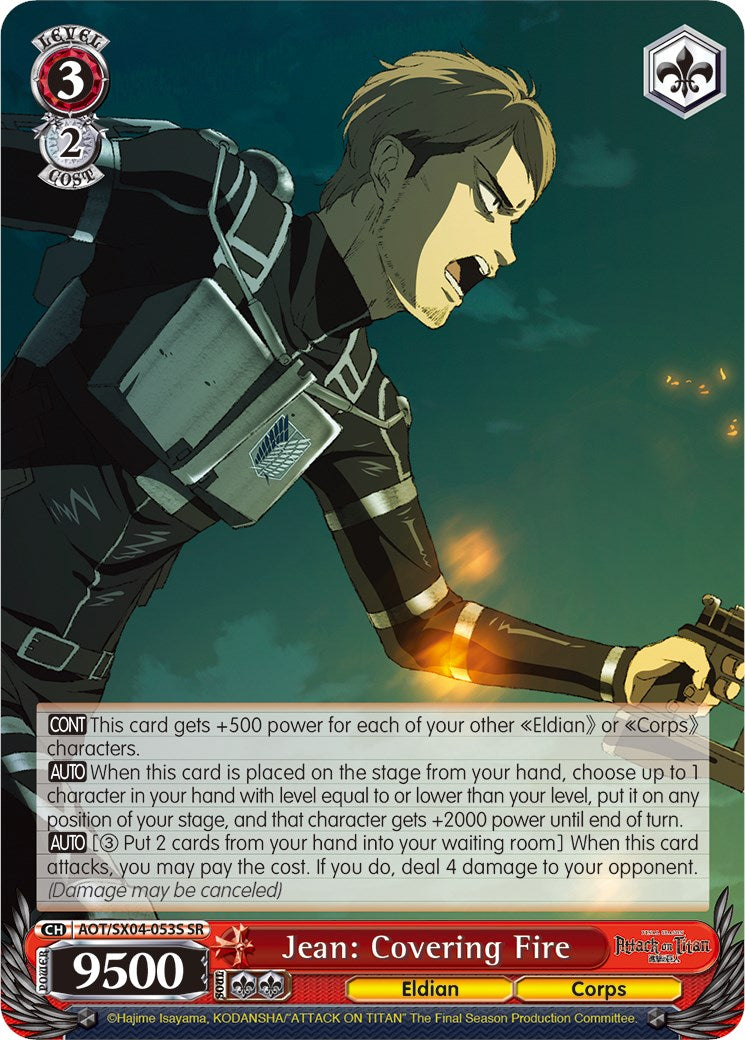 Jean: Covering Fire (Foil) [Attack On Titan: Final Season] | Cracking-Singles