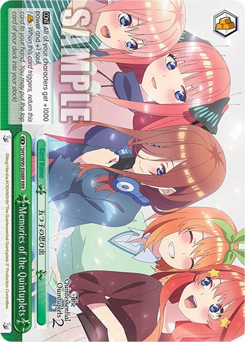 Memories of the Quintuplets (5HY/W90-E048R RRR) [The Quintessential Quintuplets 2] | Cracking-Singles
