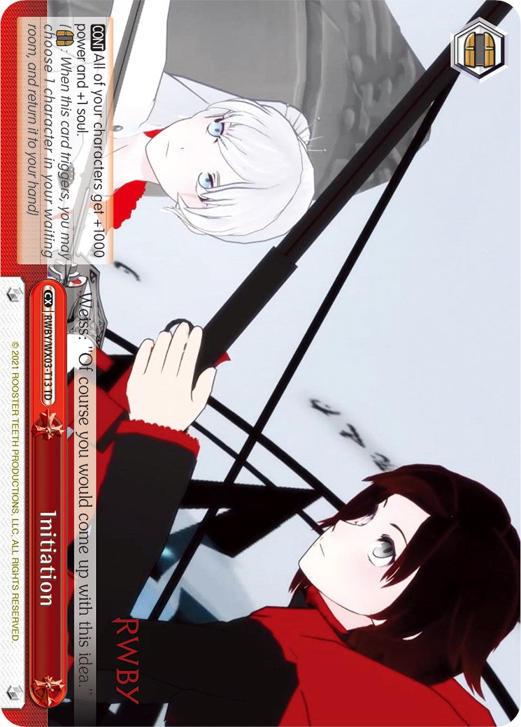 Initiation (RWBY/WX03-T13 TD) [RWBY] | Cracking-Singles