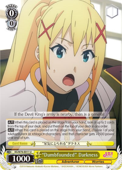 "Dumbfounded" Darkness (KS/W76-E011 U) [KonoSuba The Movie: Legend of Crimson] | Cracking-Singles