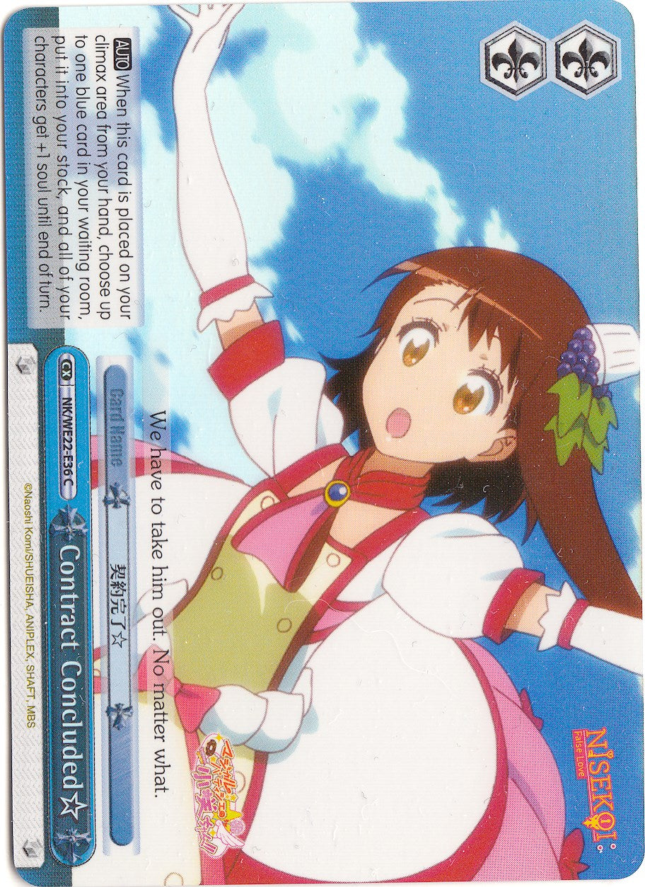 Contract Concluded (NK/WE22-E36) (Parallel Foil) [NISEKOI Extra Booster] | Cracking-Singles