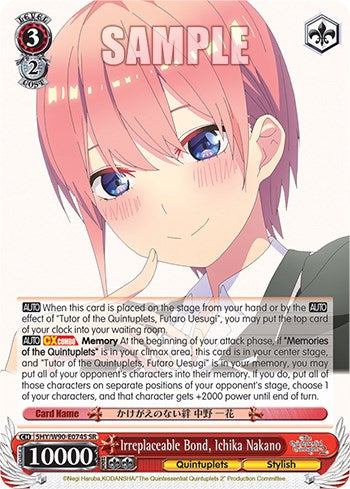 Irreplaceable Bond, Ichika Nakano (5HY/W90-E074S SR) [The Quintessential Quintuplets 2] | Cracking-Singles