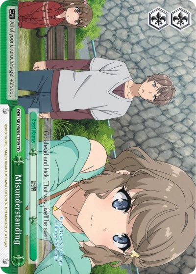 Misunderstanding (SBY/W64-TE09 TD) [Rascal Does Not Dream of Bunny Girl Senpai] | Cracking-Singles