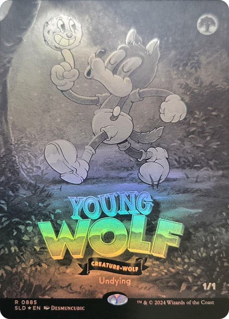 Young Wolf (Black & White Foil) [Secret Lair Drop Series] | Cracking-Singles