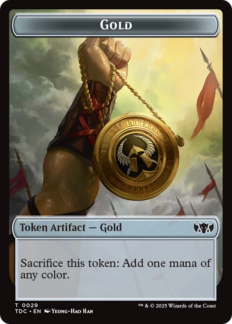 Elemental (0016) // Gold Double-Sided Token [Tarkir: Dragonstorm Commander Tokens] | Cracking-Singles
