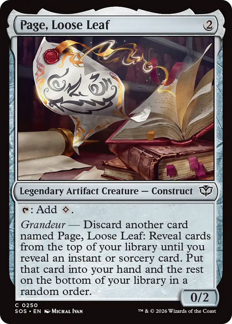Page, Loose Leaf [Secrets of Strixhaven] | Cracking-Singles