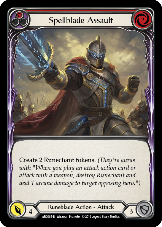 Spellblade Assault (Red) [ARC085-R] (Arcane Rising)  1st Edition Normal | Cracking-Singles