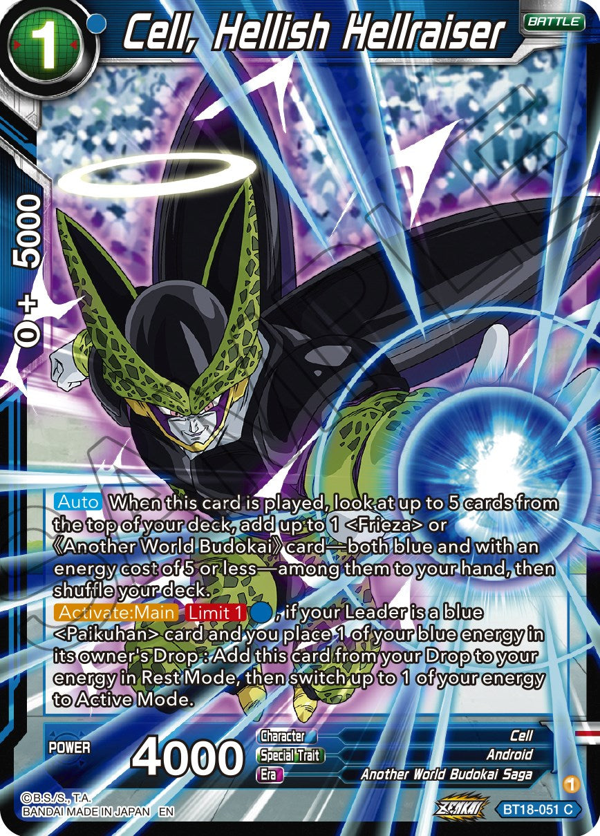 Cell, Hellish Hellraiser (BT18-051) [Dawn of the Z-Legends] | Cracking-Singles