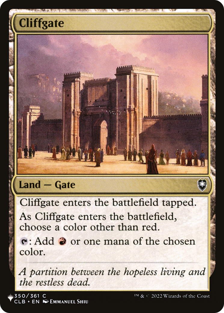 Cliffgate [The List] | Cracking-Singles