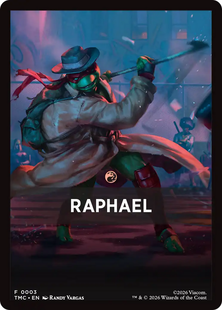 Raphael Theme Card [Teenage Mutant Ninja Turtles Commander Tokens] | Cracking-Singles