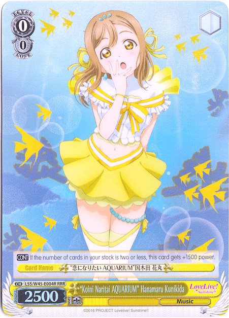"Koini Naritai AQUARIUM" Hanamaru Kunikida (LSS/W45-E004R) [Love Live! Sunshine!!] | Cracking-Singles