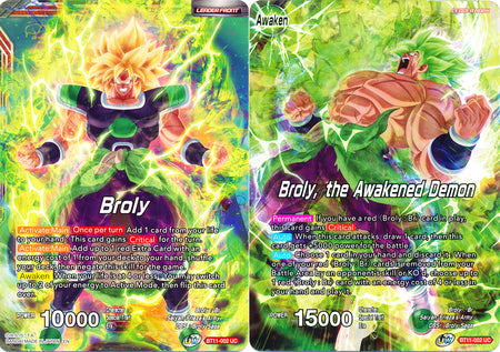Broly // Broly, the Awakened Demon (BT11-002) [Vermilion Bloodline] | Cracking-Singles