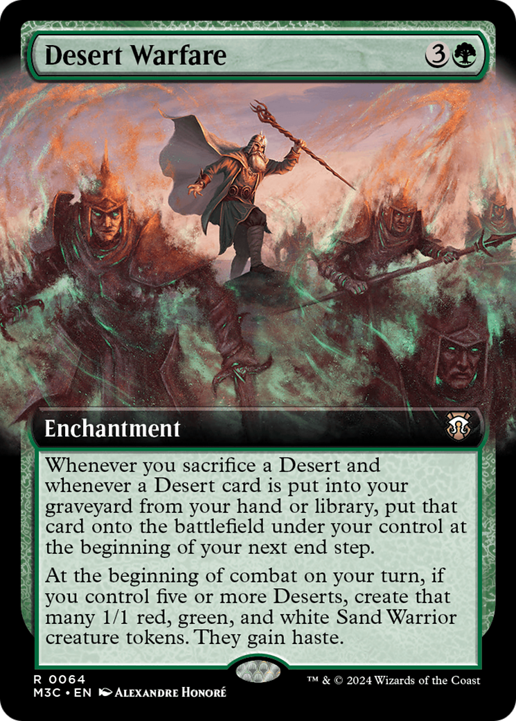 Desert Warfare (Extended Art) (Ripple Foil) [Modern Horizons 3 Commander] | Cracking-Singles
