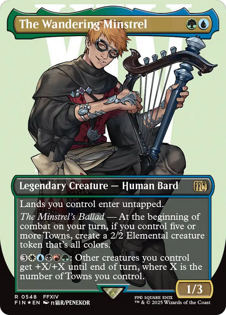 The Wandering Minstrel (Borderless) (Surge Foil) [FINAL FANTASY] | Cracking-Singles
