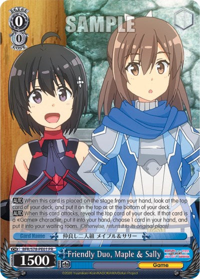 Friendly Duo, Maple & Sally (BFR/S78-PE01 PR) (Promo) [BOFURI: I Don't Want to Get Hurt, so I'll Max Out My Defense] | Cracking-Singles
