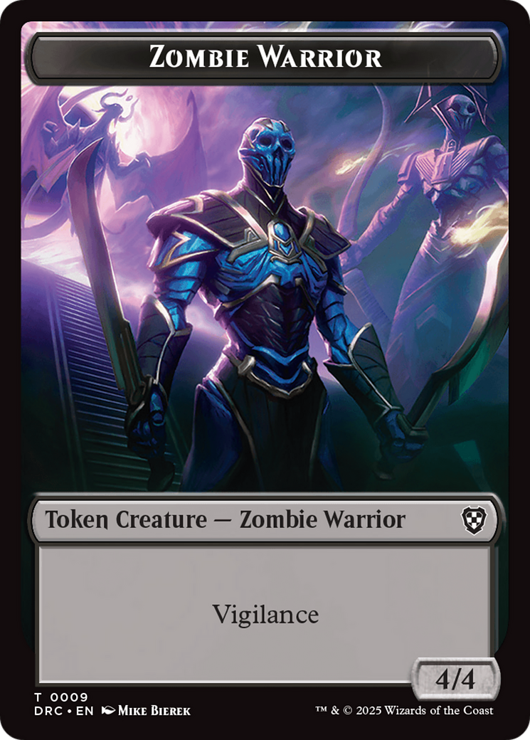 Zombie Army // Zombie Warrior Double-Sided Token [Aetherdrift Tokens] | Cracking-Singles