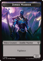 Zombie Army // Zombie Warrior Double-Sided Token [Aetherdrift Tokens] | Cracking-Singles