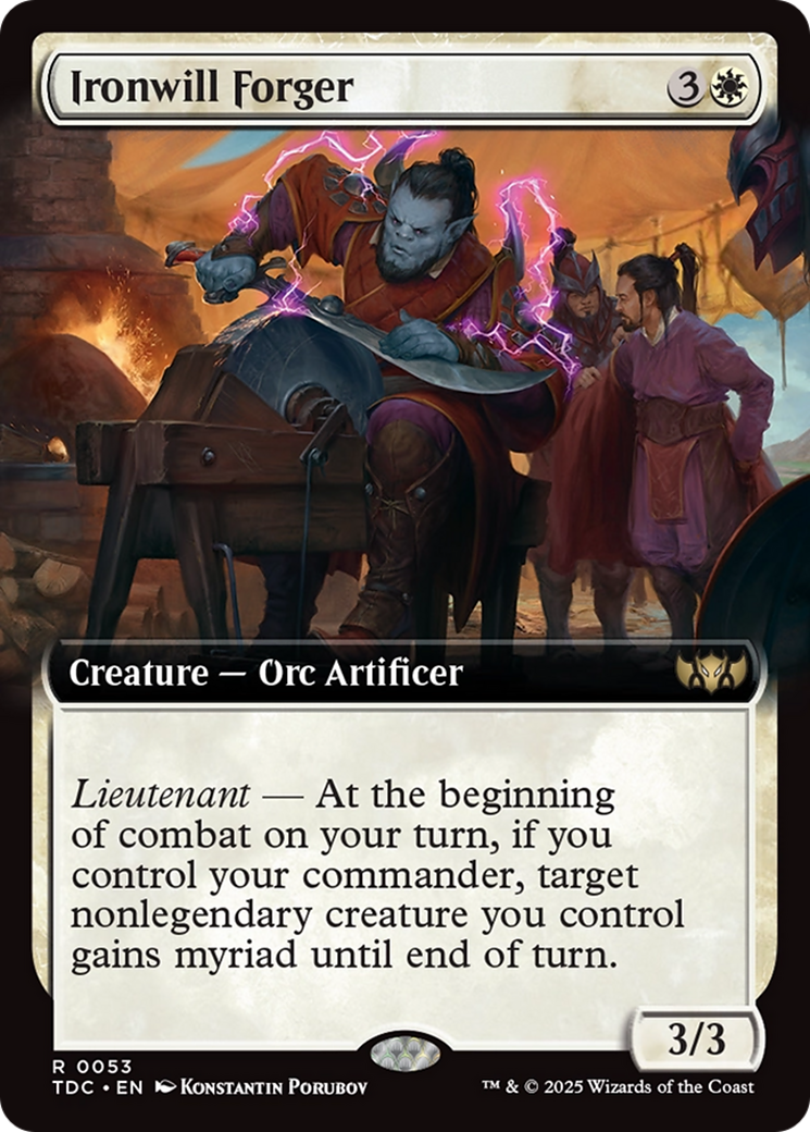 Ironwill Forger (Extended Art) [Tarkir: Dragonstorm Commander] | Cracking-Singles