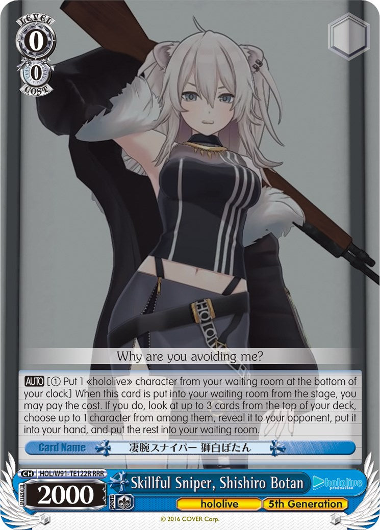 Skillful Sniper, Shishiro Botan (HOL/W91-TE122R RRR) [hololive production] | Cracking-Singles