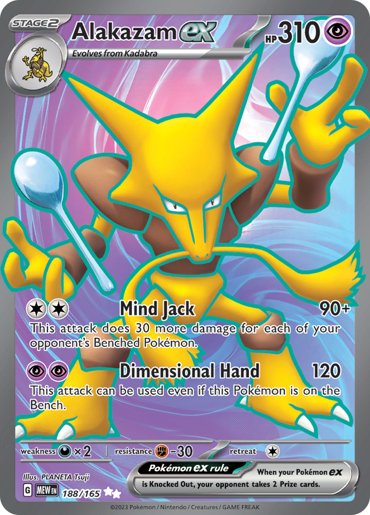 Alakazam ex (188/165) [Scarlet & Violet 151] | Cracking-Singles