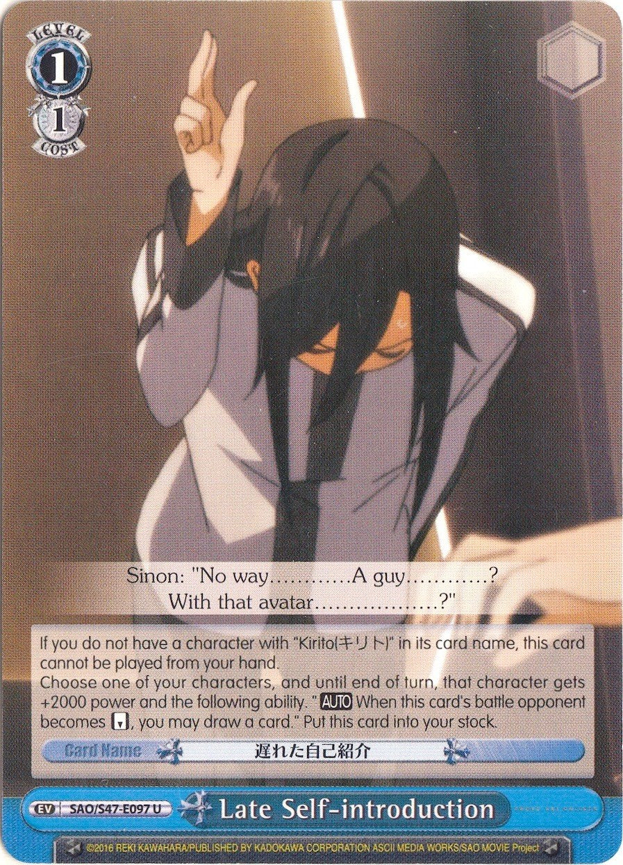 Late Self-introduction (SAO/S47-E097 U) [Sword Art Online Re: Edit] | Cracking-Singles