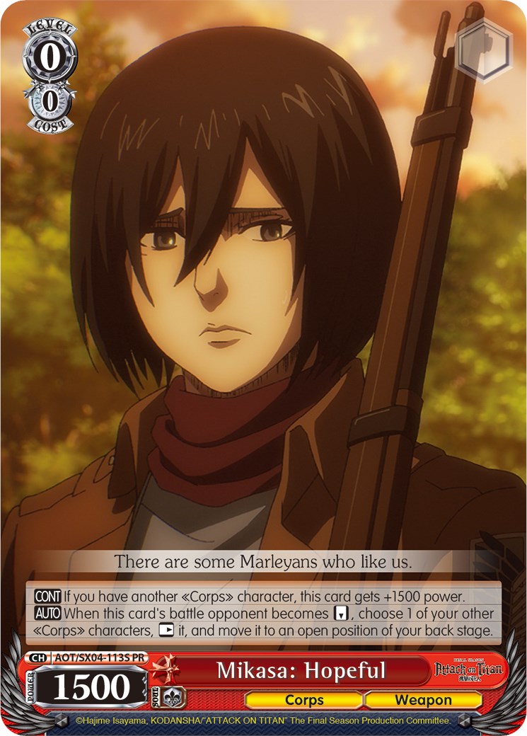 Mikasa: Hopeful (Foil) [Attack On Titan: Final Season] | Cracking-Singles