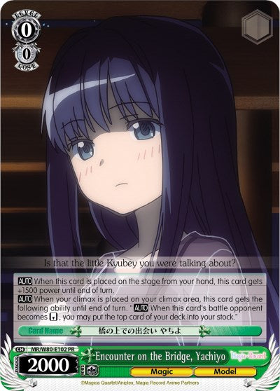 Encounter on the Bridge, Yachiyo (MR/W80-E102 PR) [Magia Record: Puella Magi Madoka Magica [Side Story] (Anime)] | Cracking-Singles