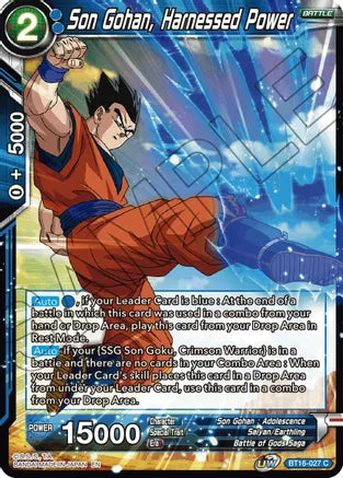 Son Gohan, Harnessed Power (BT16-027) [Realm of the Gods] | Cracking-Singles