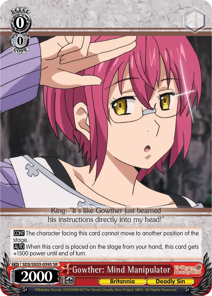 Gowther: Mind Manipulator (SDS/SX03-059S SR) [The Seven Deadly Sins] | Cracking-Singles