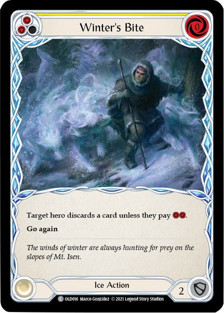 Winter's Bite (Yellow) [OLD016] (Tales of Aria Oldhim Blitz Deck)  1st Edition Normal | Cracking-Singles