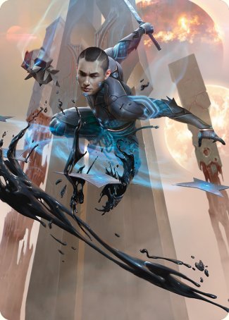 Kaito, Dancing Shadow Art Card [Phyrexia: All Will Be One Art Series] | Cracking-Singles