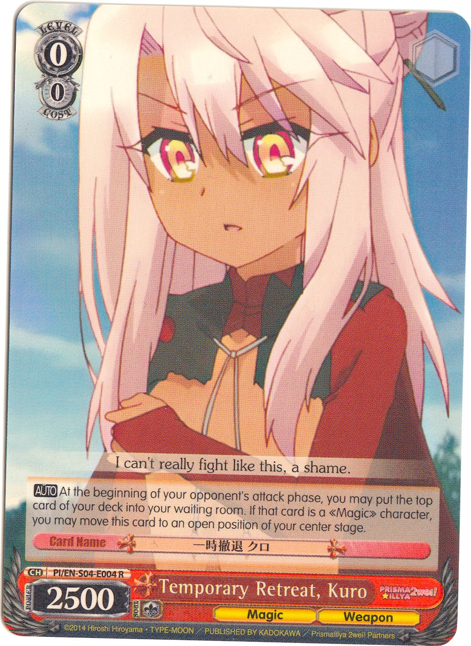 Temporary Retreat, Kuro (PI/EN-S04-E004 R) [Fate/kaleid liner PRISMA ILLYA DX] | Cracking-Singles