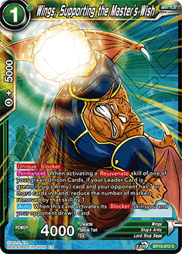 Wings, Supporting the Master's Wish (Common) (BT13-072) [Supreme Rivalry] | Cracking-Singles