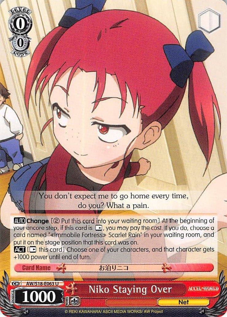Niko Staying Over (AW/S18-E063 U) [Accel World] | Cracking-Singles