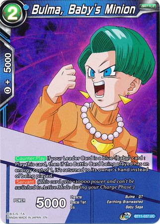 Bulma, Baby's Minion (BT11-037) [Vermilion Bloodline 2nd Edition] | Cracking-Singles