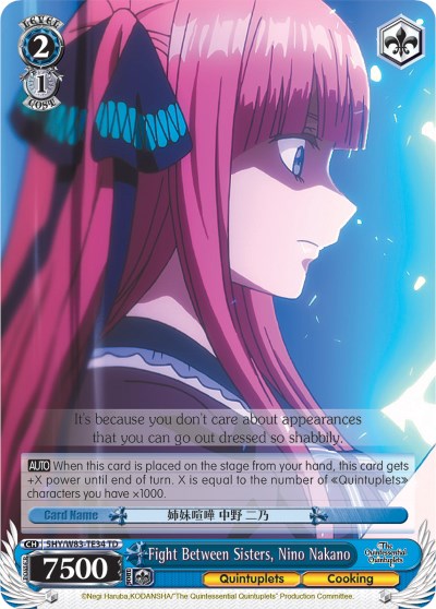 Fight Between Sisters, Nino Nakano (5HY/W83-TE34 TD) [The Quintessential Quintuplets] | Cracking-Singles