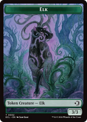 Elk // Emblem - Oko, Shadowmoor Scion Double-Sided Token [Lorwyn Eclipsed Tokens] | Cracking-Singles