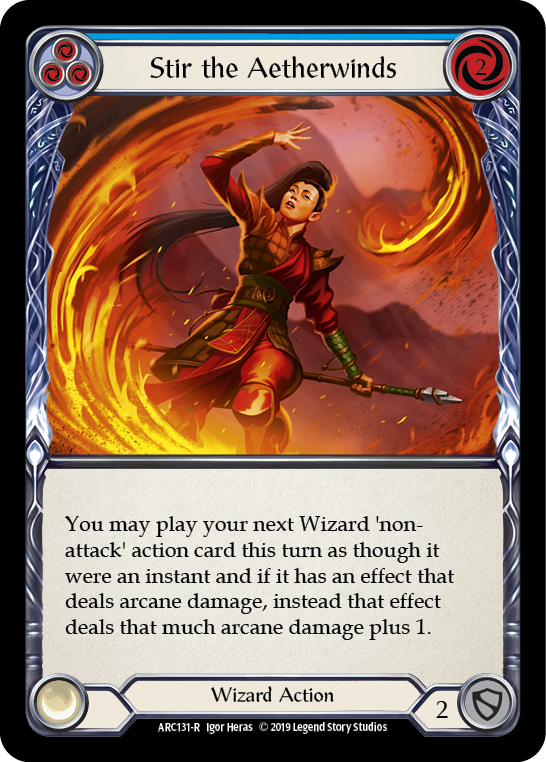 Stir the Aetherwinds (Blue) [ARC131-R] (Arcane Rising)  1st Edition Normal | Cracking-Singles