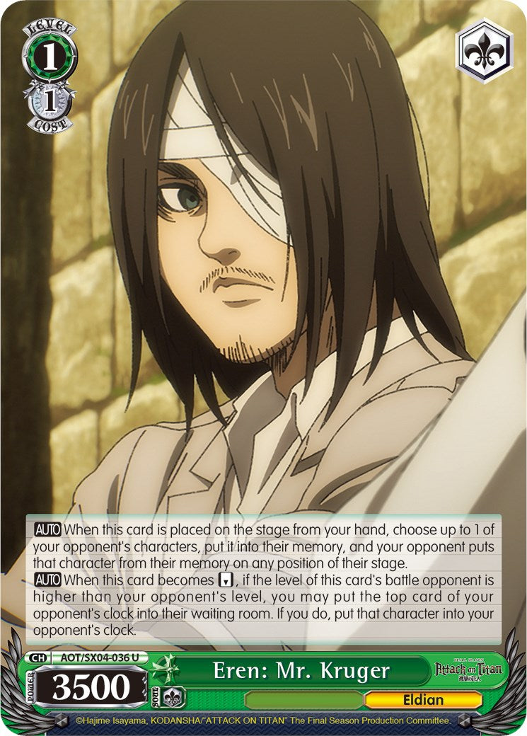 Eren: Mr. Kruger [Attack On Titan: Final Season] | Cracking-Singles