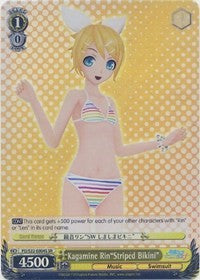 Kagamine Rin"Striped Bikini" (PD/S22-E004S SR) [Hatsune Miku -Project DIVA- f] | Cracking-Singles