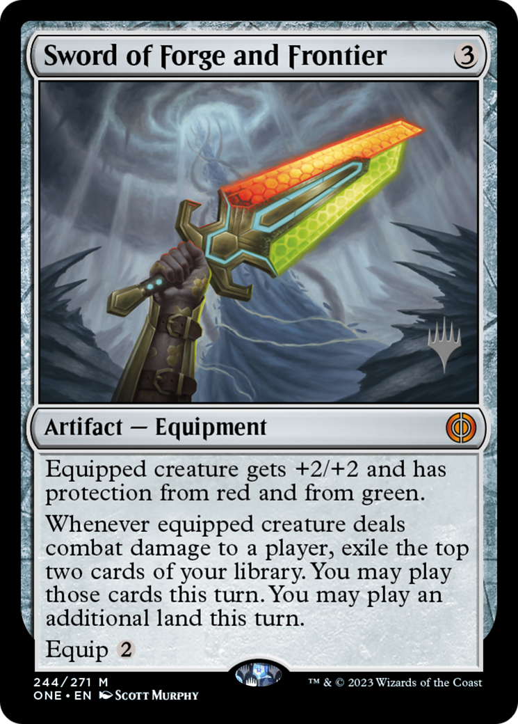 Sword of Forge and Frontier (Promo Pack) [Phyrexia: All Will Be One Promos] | Cracking-Singles