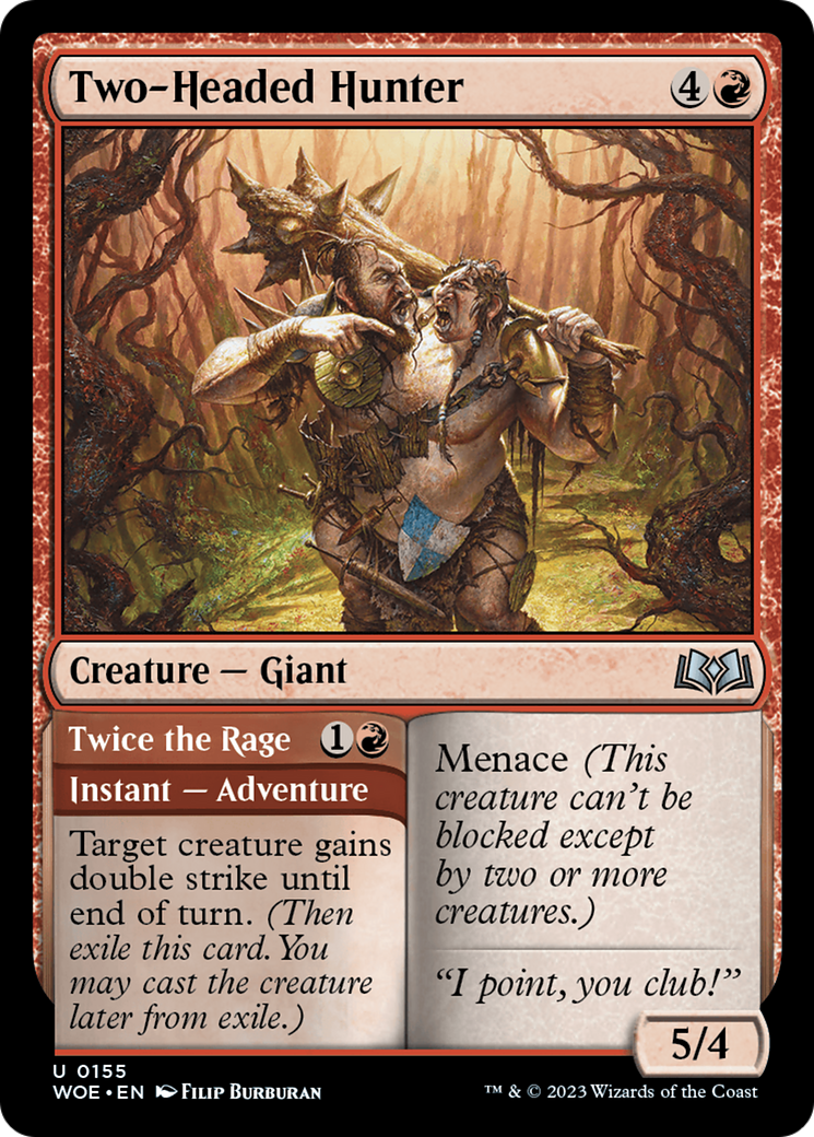 Two-Headed Hunter // Twice the Rage [Wilds of Eldraine] | Cracking-Singles