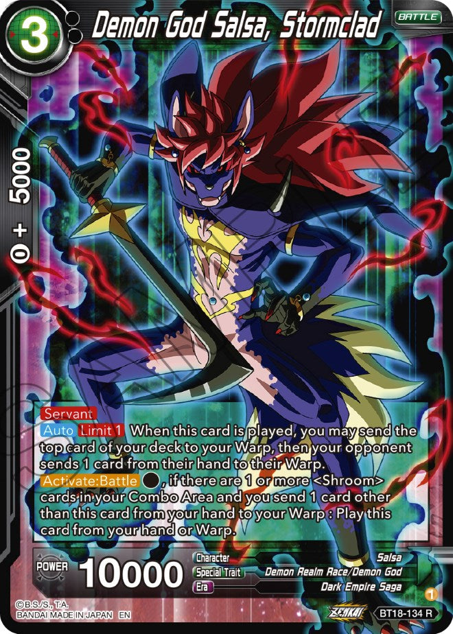 Demon God Salsa, Stormclad (BT18-134) [Dawn of the Z-Legends] | Cracking-Singles