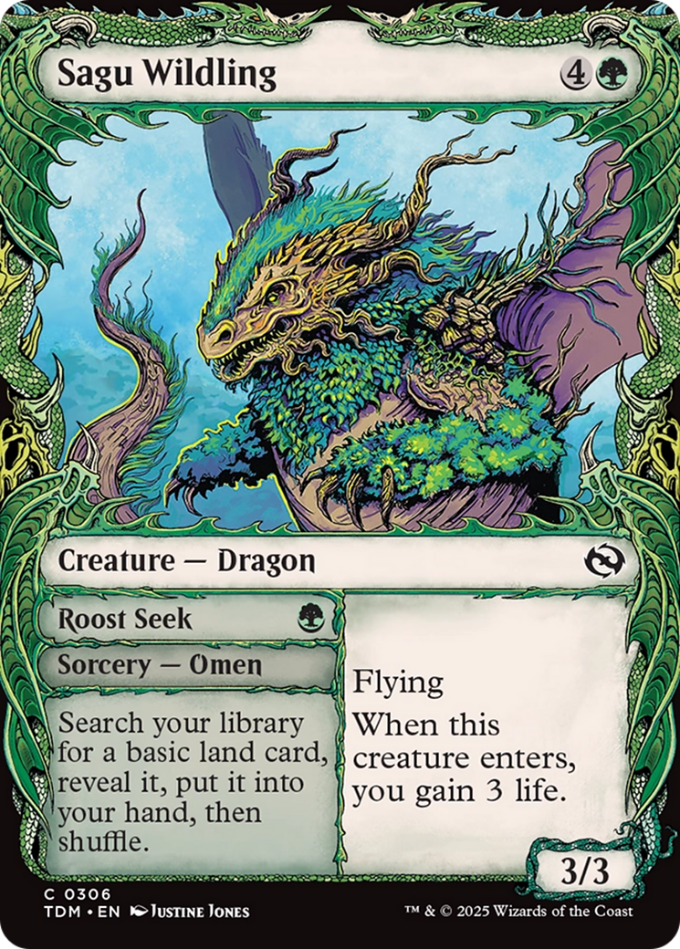 Sagu Wildling (Showcase) [Tarkir: Dragonstorm] | Cracking-Singles