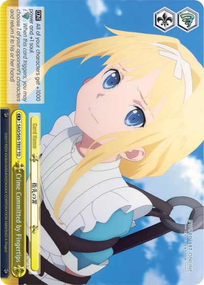 Crime Committed by Fingertips (SAO/S65-TE07 TD) [Sword Art Online -Alicization-] | Cracking-Singles
