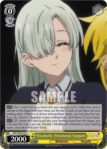 Elizabeth: Emotional Support [The Seven Deadly Sins: Revival of The Commandments] | Cracking-Singles