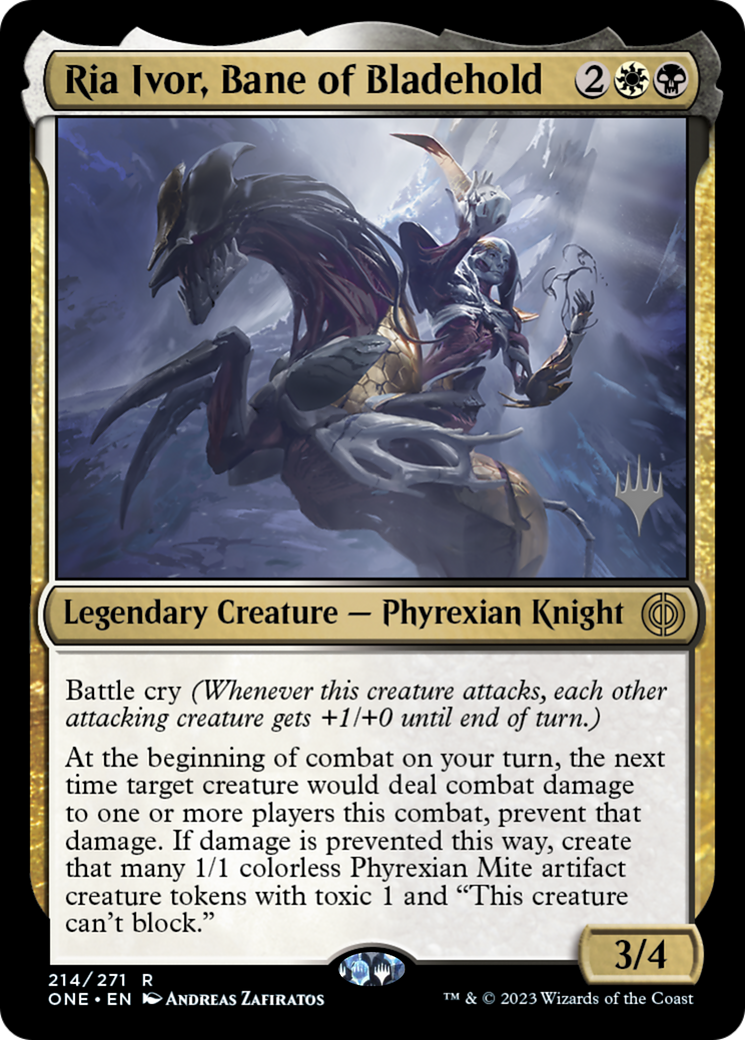 Ria Ivor, Bane of Bladehold (Promo Pack) [Phyrexia: All Will Be One Promos] | Cracking-Singles