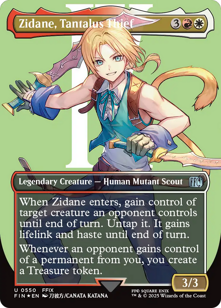 Zidane, Tantalus Thief (Borderless) (Surge Foil) [FINAL FANTASY] | Cracking-Singles